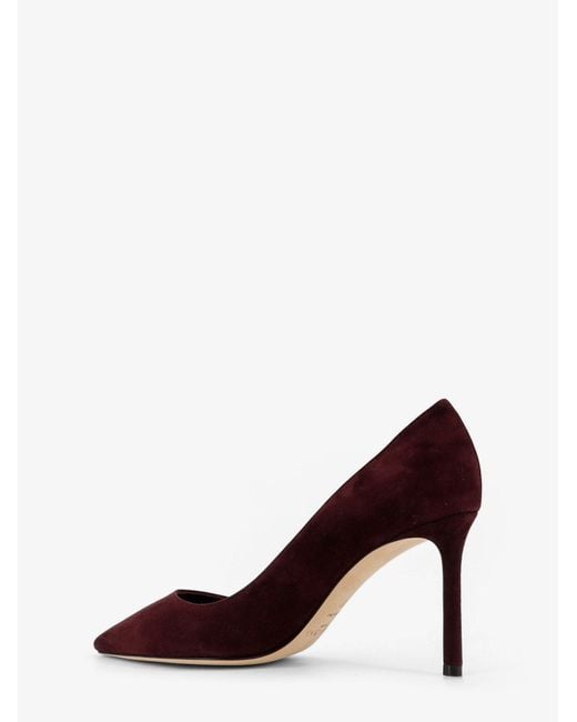 Jimmy Choo Brown Romy 85 Suede Pumps