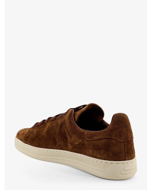 Tom Ford Brown Warwick Suede Sneakers for men