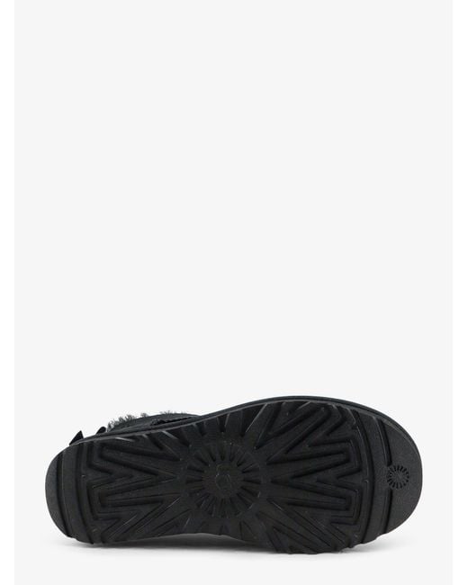 Ugg Black Ultra Mini Bailey Bow Suede Ankle Boot