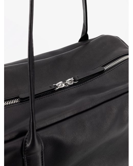 The Row Black Henri Leather Shoulder Bag