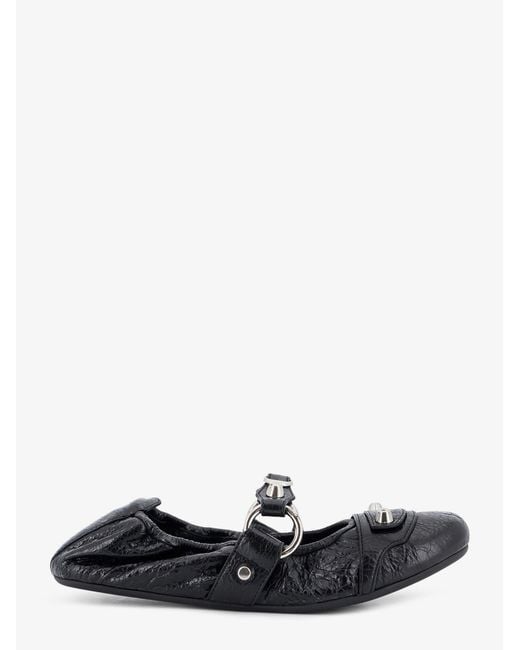 Balenciaga White City Flat L005 Leather Ballerinas