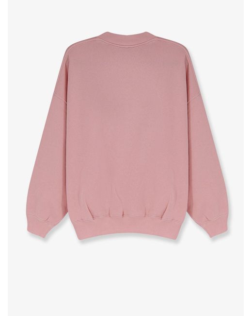 Polo Ralph Lauren Pink Cotton Blend Sweatshirt With Front Embroidered Logo