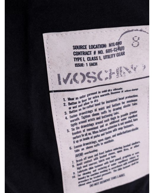 Moschino Blue Long Sleeves Cotton Closure With Zip Jackets for men