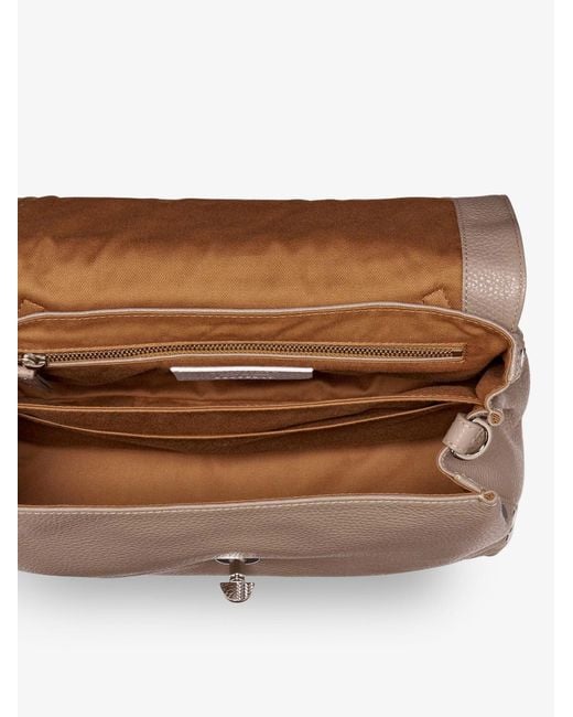 Zanellato Brown Postina S Leather Crossbody Bag