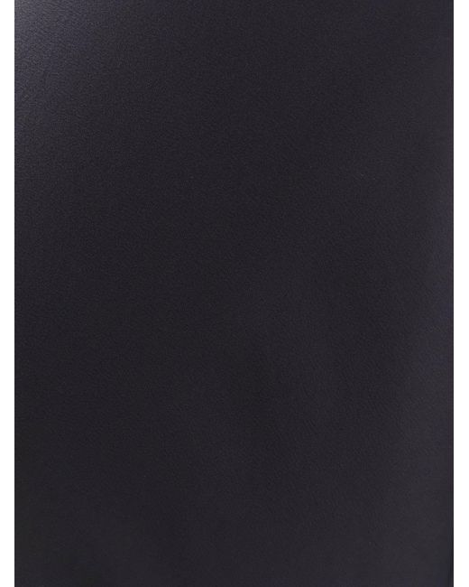 Semicouture Blue Elvira Satin Long Skirt