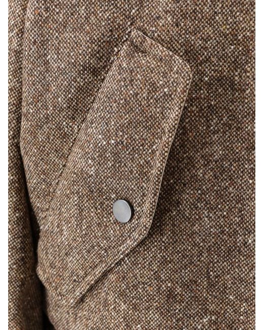 Brunello Cucinelli Brown Mélange Virgin Wool Blend Jacket