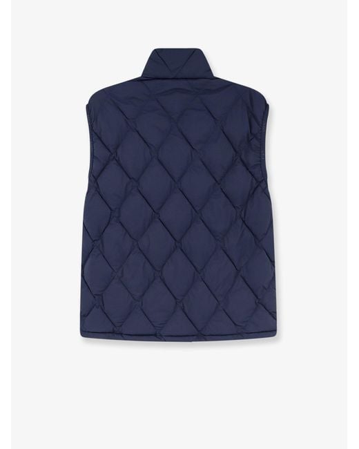 Burberry Blue Acresford Sleeveless Padded And Quilted Jacket for men