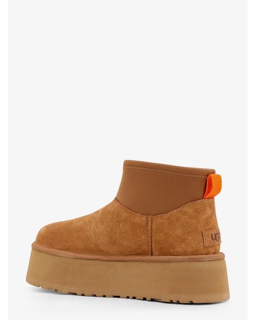 Ugg Brown W Classic Mini Dipper Suede Ankle Boots