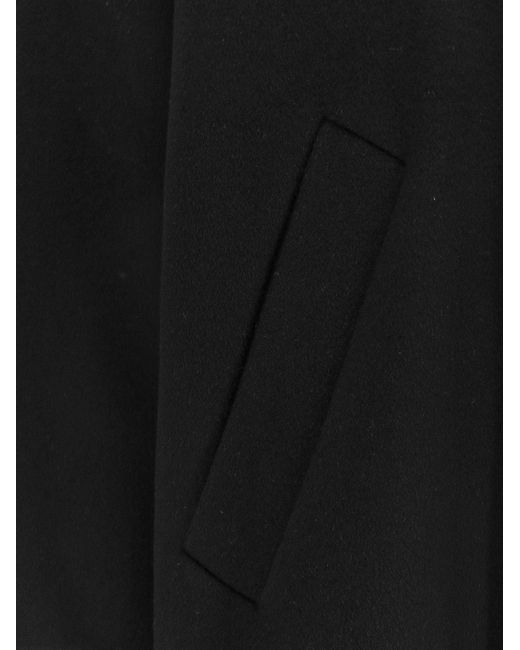 Amaranto Black Outdoor Wool Coat for men