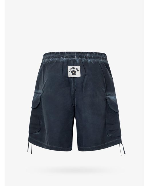A PAPER KID Blue Bermuda Shorts for men