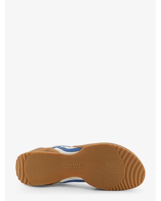 Loewe Blue Grip Nylon And Suede Sneakers With Contrasting Logo On The Side for men