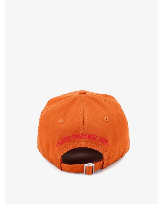 DSquared² Orange Hat for men