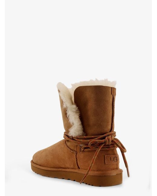 Ugg Brown W Bailey Tie Suede Ankle Boots