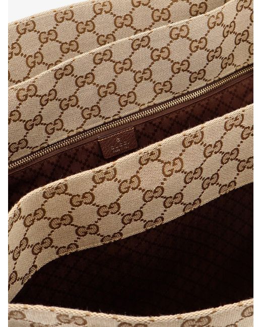 Gucci Natural Londra Gg Fabric Shoulder Bag
