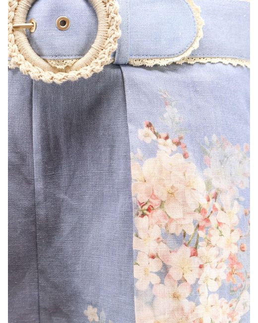 Shorts Cascadian Tuck di Zimmermann in Blue