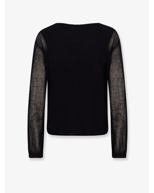 Semicouture Black Cotton Sweater