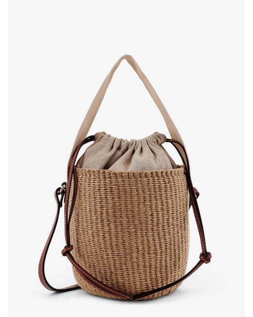 Chloé Natural Woody Raffia Bucket Bag