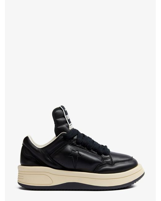 CONVERSE X DRKSHDW Black Turbowpn Leather Low-Top Sneakers for men