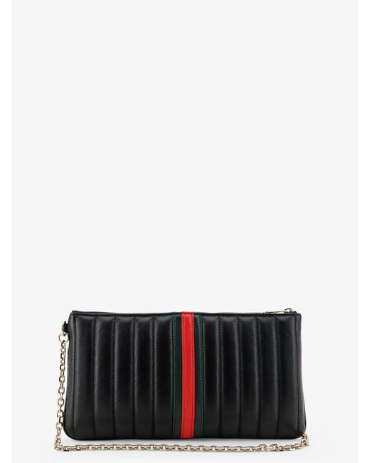 Gucci White Gg Marmont Pouch With Strap