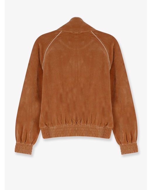 Chloé Brown Chenille Sweatshirt With Logo