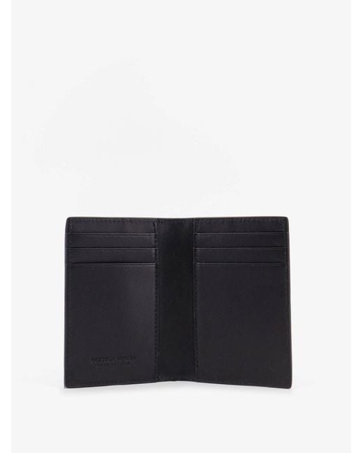 Bottega Veneta Black Intrecciato Leaher Cardholder for men