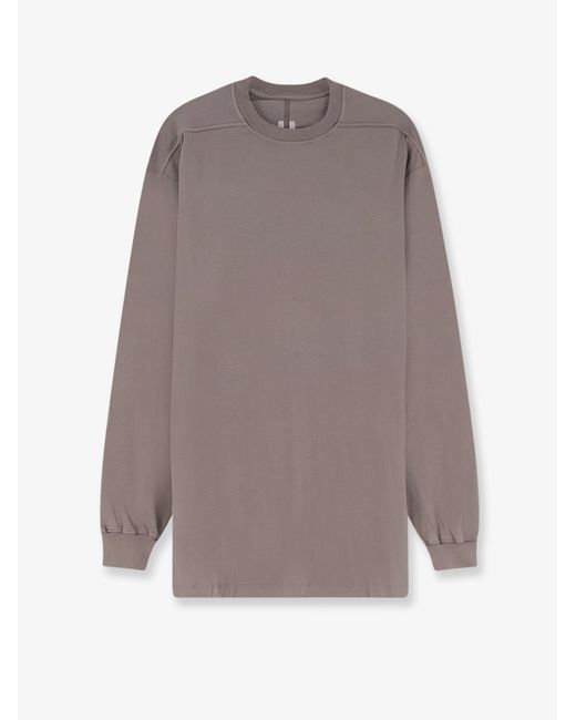 Rick Owens Gray Cotton T-Shirt for men