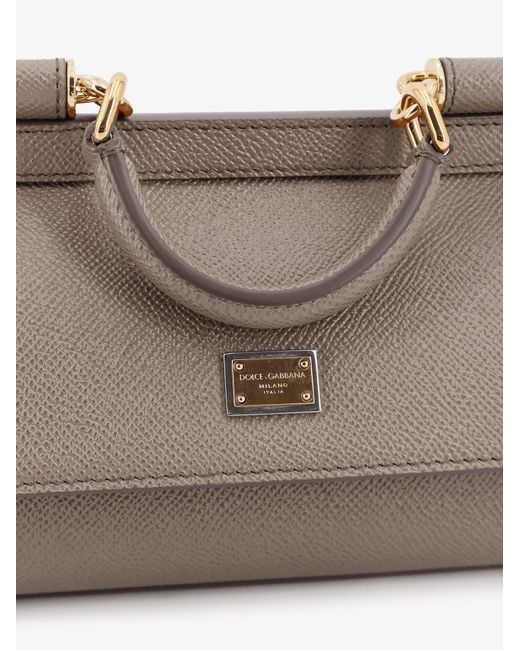 Dolce & Gabbana Natural Sicily Small Leather Shoulder Bag