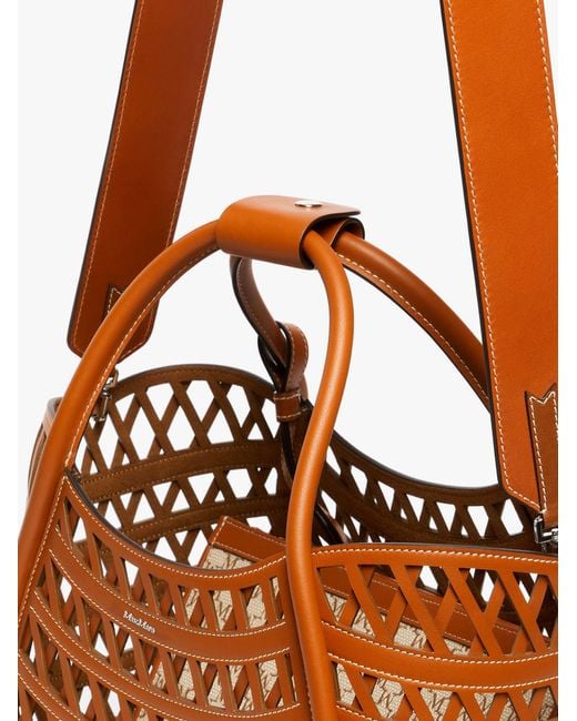 Max Mara Marines Weaving Perforated Leather Handbag With