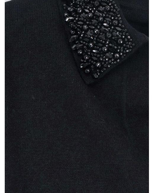 Semicouture Blue Polo Virgin Wool And Cashmere Blend Shirt