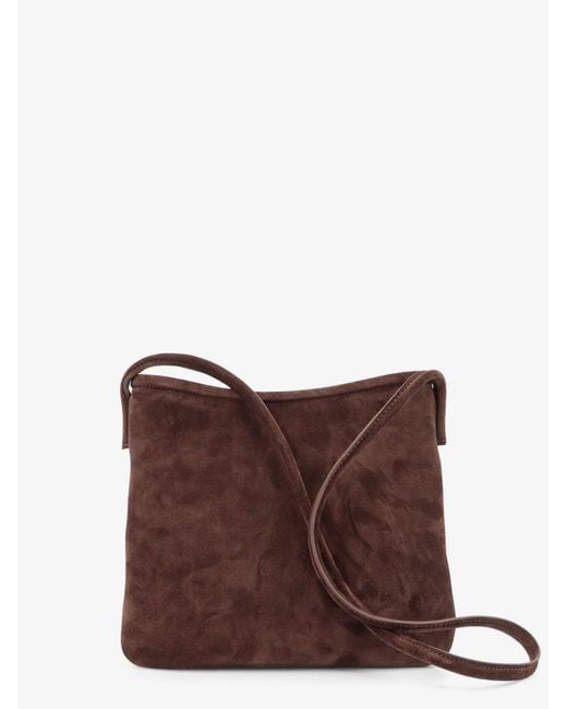 MANU Atelier Brown Fidéle Suede Crossbody Bag