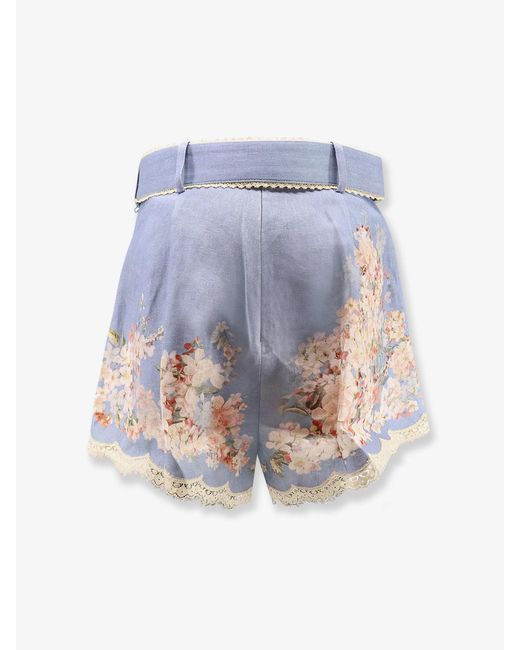 Shorts Cascadian Tuck di Zimmermann in Blue