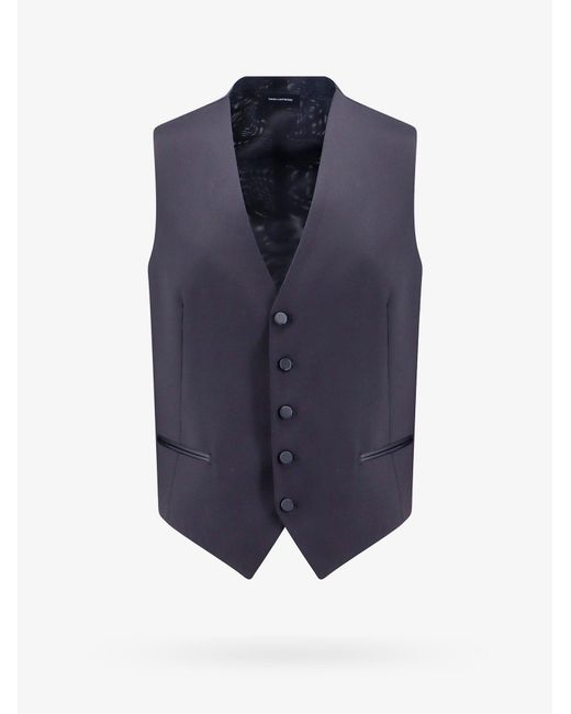 Tagliatore Blue Vest for men