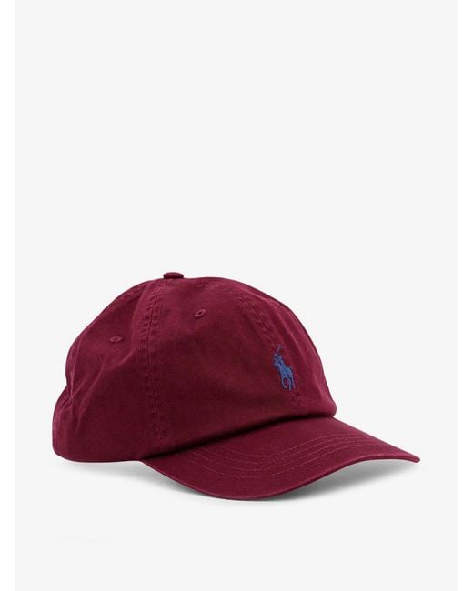Polo Ralph Lauren Red Baseball Cotton Hat