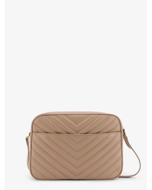 Saint Laurent Brown Quilted Leather Lou Camera Bag