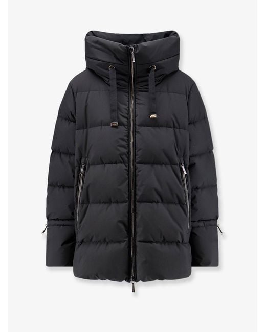 Moorer Black Gadia-Stp Waterproof Fabric Down Jacket