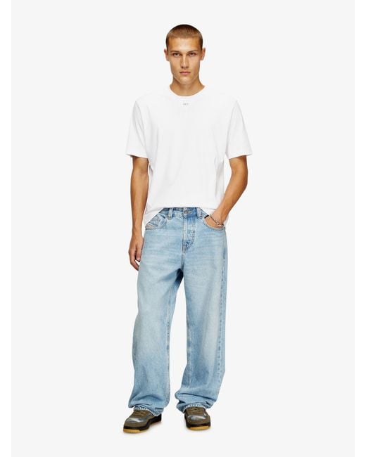 DIESEL White T-Madjust-Tr Cotton T-Shirt for men