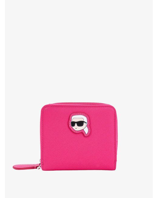 Karl Lagerfeld Pink K/ikonik Logo-patch Wallet