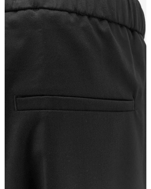 Seven Gauge Black Light Wool Trousers for men