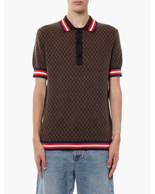 Balmain Brown Polo Shirt for men