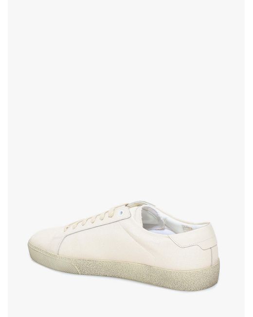 Saint Laurent Canvas Sneakers in White for Men - Lyst
