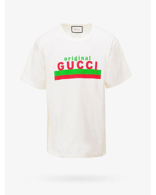 Gucci Cotton Tshirt in White for Men Lyst