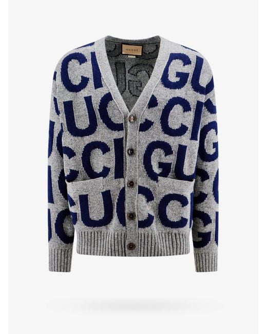 Gucci Blue Cardigan for men