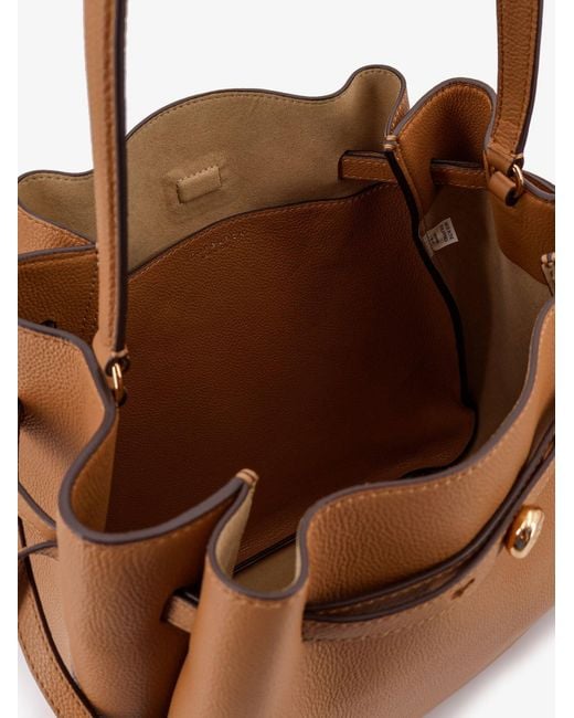 Tory Burch Brown Romy Leather Shoulder Bag