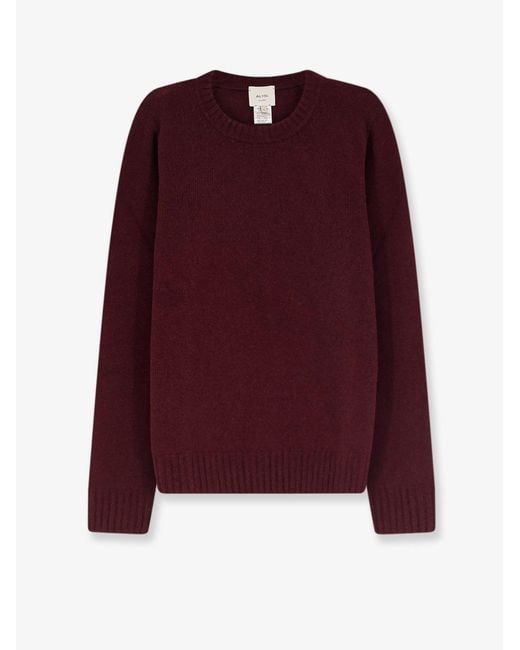 Alysi Purple Merino Wool And Cashmere Blend Sweater