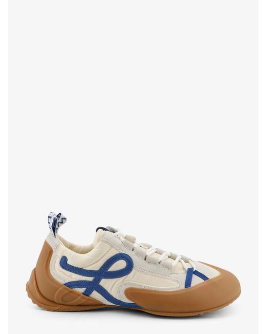 Loewe Blue Grip Nylon And Suede Sneakers With Contrasting Logo On The Side for men
