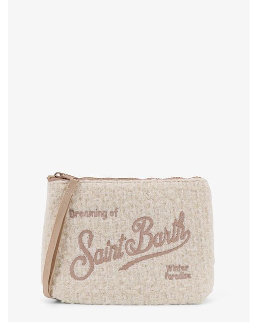 Mc2 Saint Barth Natural Aline Tweed Clutch