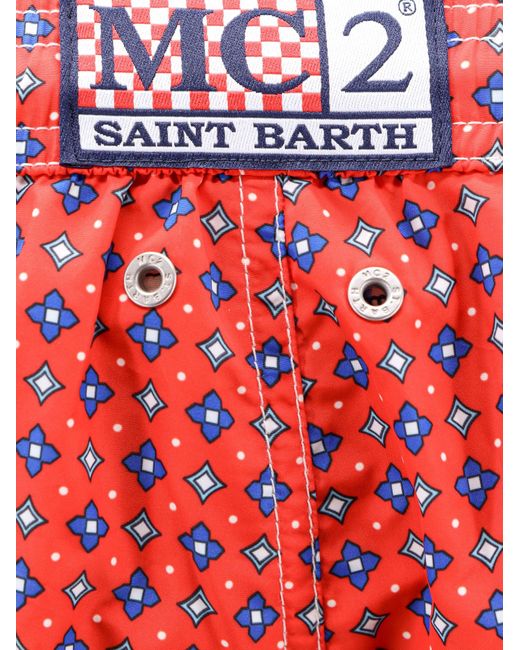 Mc2 Saint Barth Red Swim Trunk for men