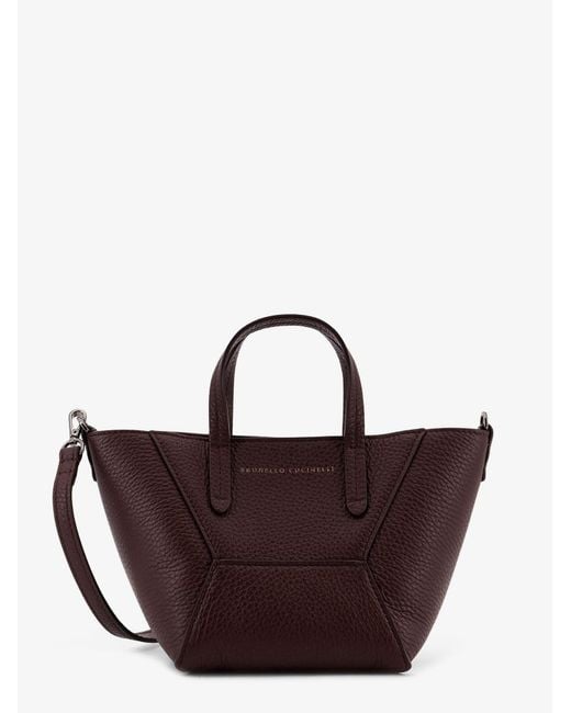Brunello Cucinelli Brown Bc Duo Leather Crossbody Bag