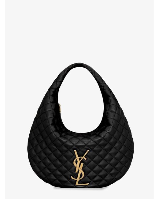 Saint Laurent Black Icare Quilted Leather Handbag