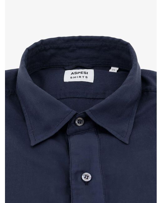 Aspesi Blue Shirts Cotone for men